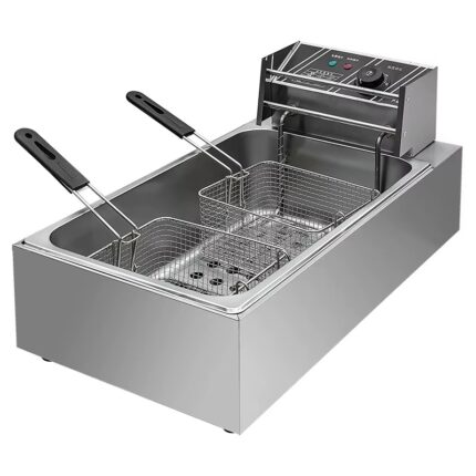 Commercial Restaurant 12L Electric Fryer Single Tank Double Screen for Home Use for Potato Chips Hotels Food Shops