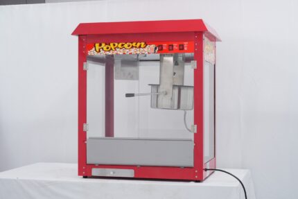 Commercial Electric Popcorn Machine - Red Countertop Popcorn Maker with Stainless Steel Kettle for Concession Stand/Café