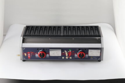 Commercial Gas 16 Mold Starch Sausage Grill Machine Nonstick Stainless Steel Corn Dog Maker New 220V for Street Food Snack Bar