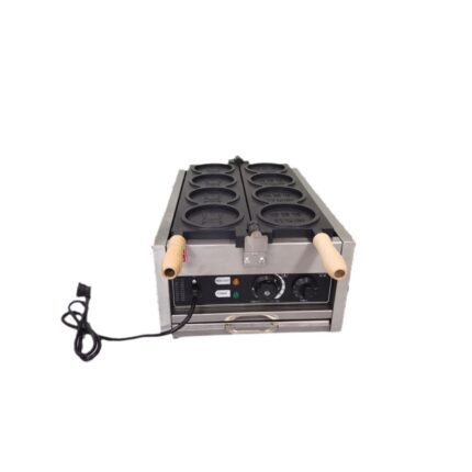 Commercial Gas Coin Waffle Maker Nonstick Gold Coin Shaped Waffle Baker Machine Stainless Steel 6pcs Capacity for Street Food